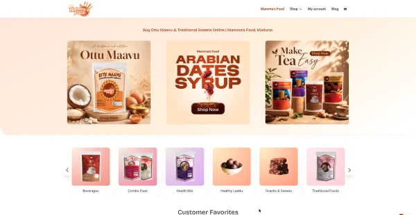 Mamma’s Food eCommerce Website